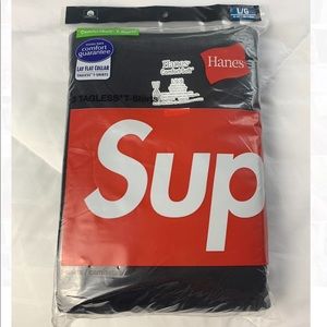 Supreme Tagless T-shirt Shortsleeve - Hanes Collab